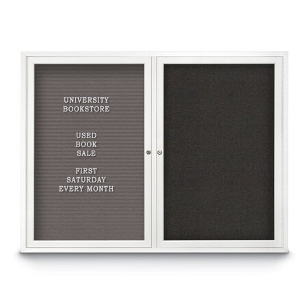 United Visual Products Corkboard, 48"x36", Pumice/White UV404PLUS-WHITE-PUMICE